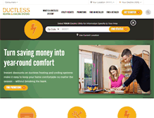 Tablet Screenshot of goingductless.com